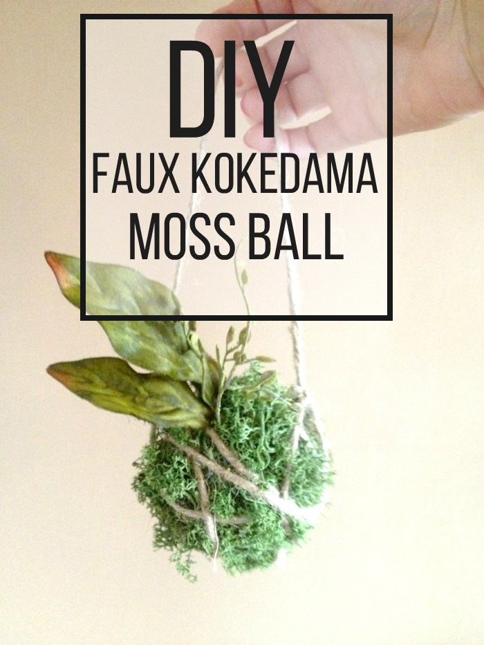 DIY Faux Kokedama Moss Ball