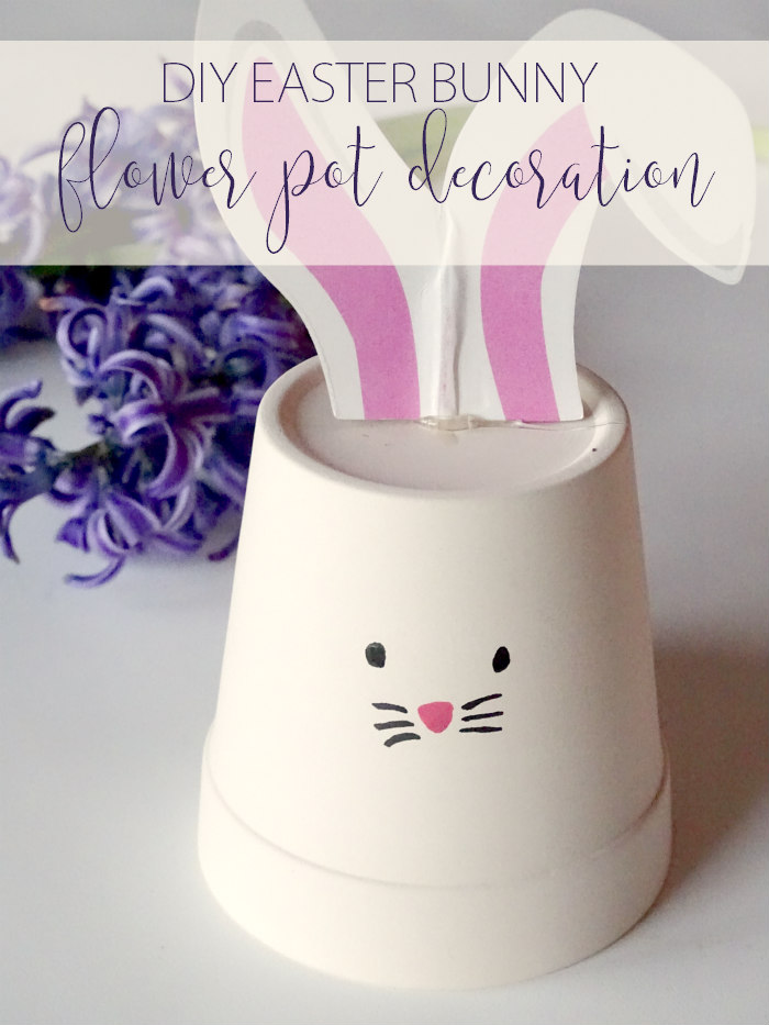 DIY Easter Bunny Flower Pot Decoration