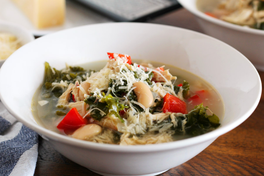 Kale, Chicken, and White Bean Soup