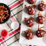 mini reindeer brownie bites