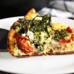 italian sausage and baby broccoli frittata slice