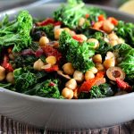 warm kale and chickpea salad