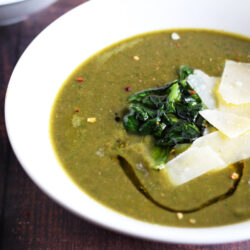 pureed lentil soup with escarole