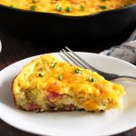 ham and cheese hash brown frittata