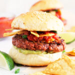 spicy beyond meat taco burger