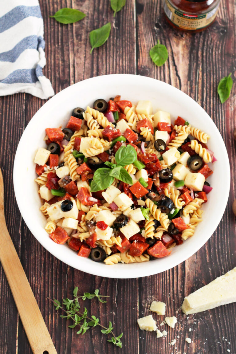 loaded pizza pasta salad