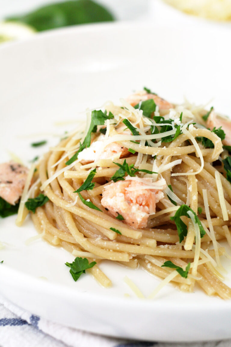 Lemon Spaghetti with Salmon