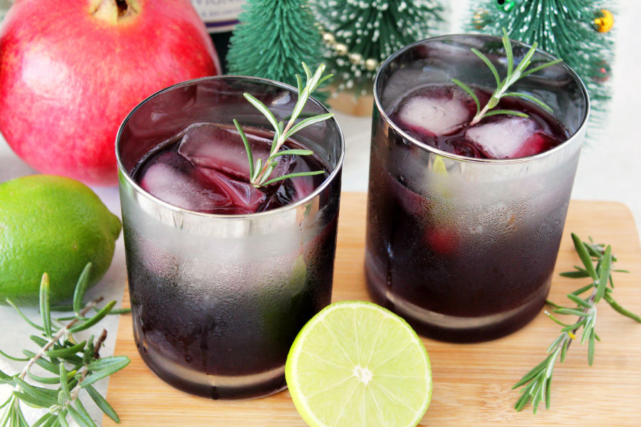 Ginger and Pomegranate Red Wine Spritzer