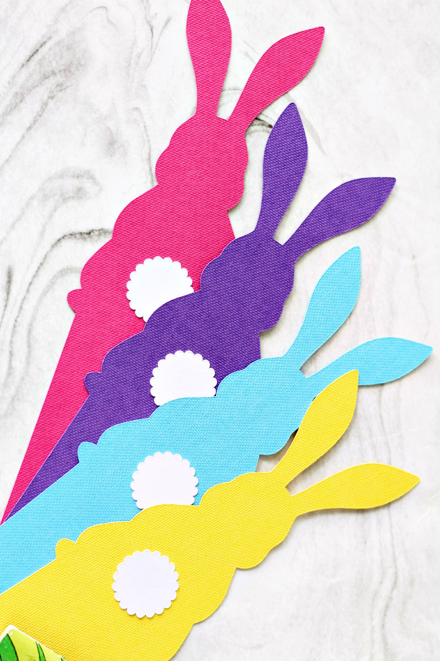 Easter Bunny Bookmarks flat lay photo.