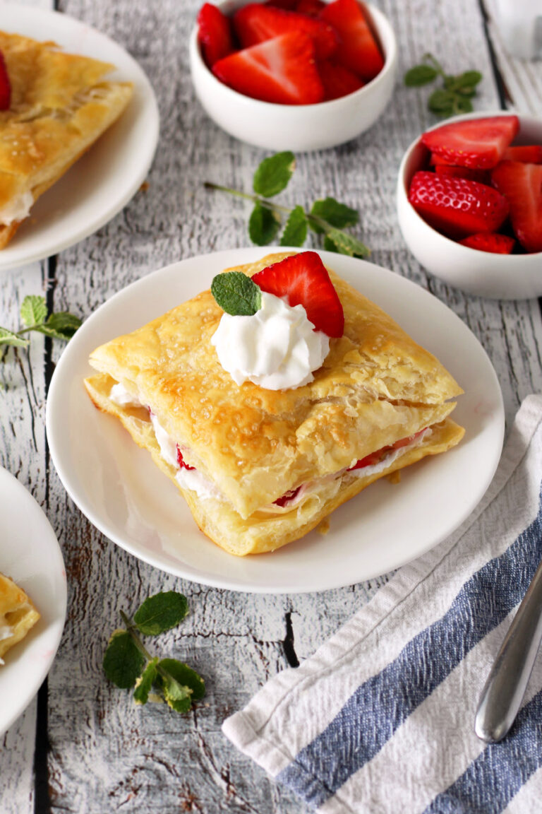 Puff Pastry Strawberry Shortcake