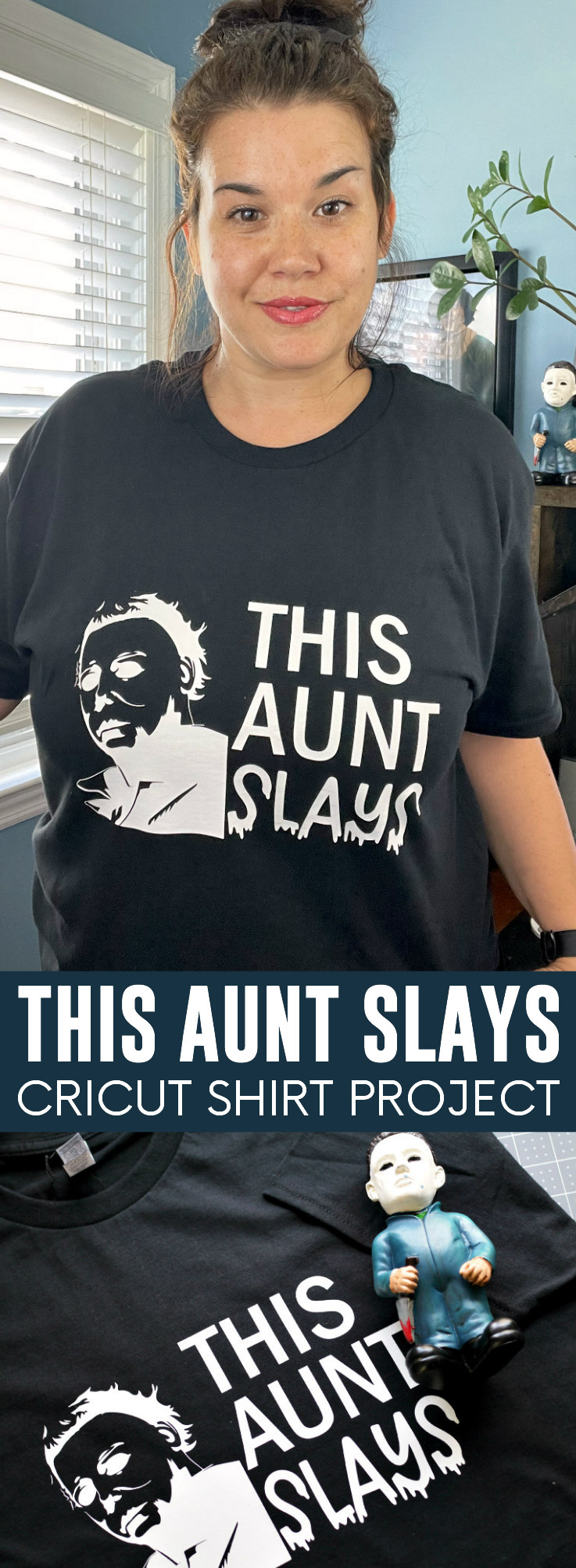 This Aunt Slays Shirt pinnable image.